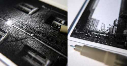 Miniature Pen & Ink Drawings of the Midwest by Taylor Mazer
