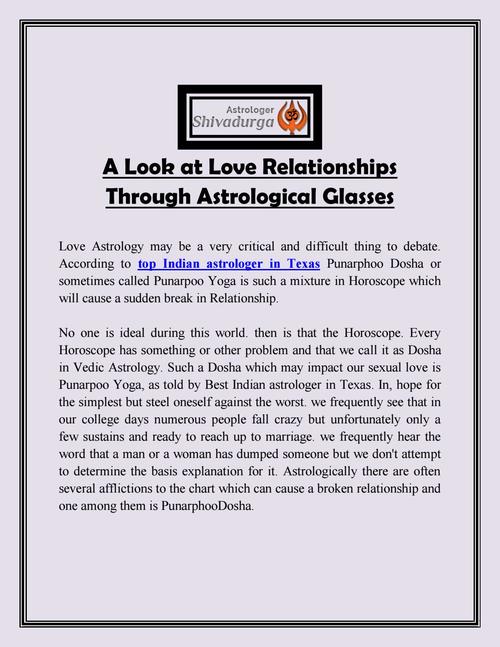 A Look at Love Relationships Through Astrological Glasses