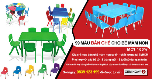 Bàn ghế mầm non giá rẻ TPHCM | Mua càng nhiều giá càng rẻ